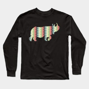 Chevron Hippo Long Sleeve T-Shirt